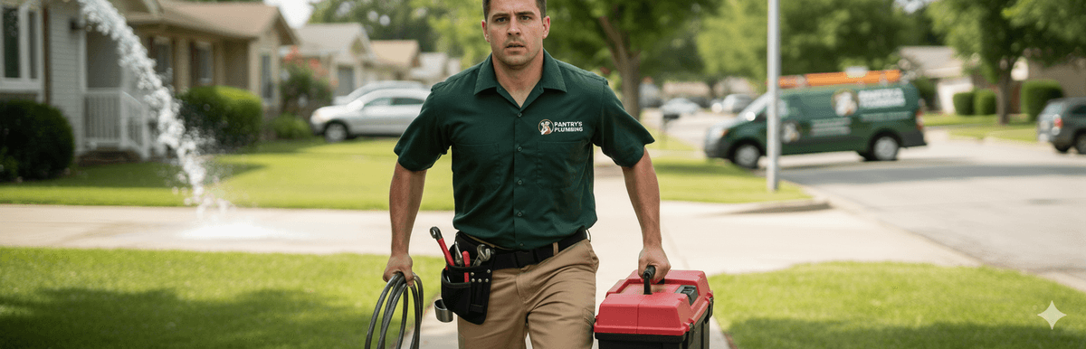 Emergency plumber responding to urgent plumbing repairs in Davis County